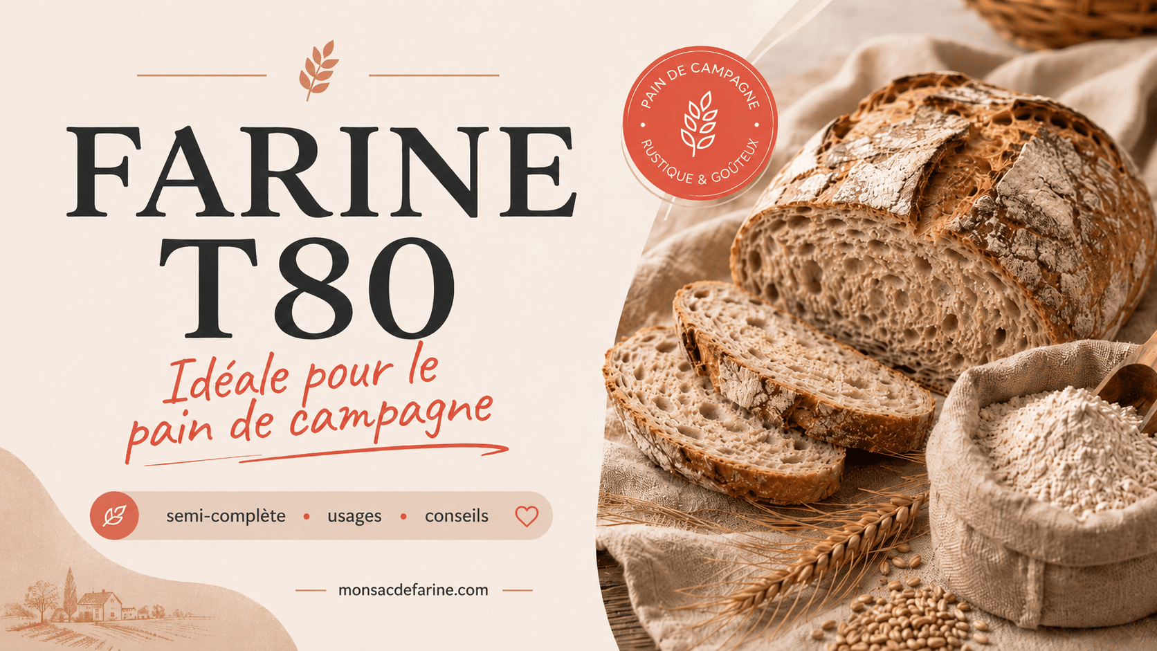 Farine T80 : la farine bise idéale pour le pain de campagne