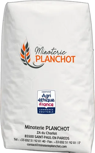Visuel du sac de farine T65 pain de la Minoterie Planchot