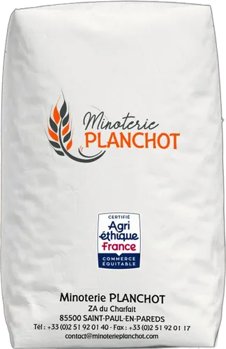 Visuel du sac de farine T65 pâtisserie de la Minoterie Planchot