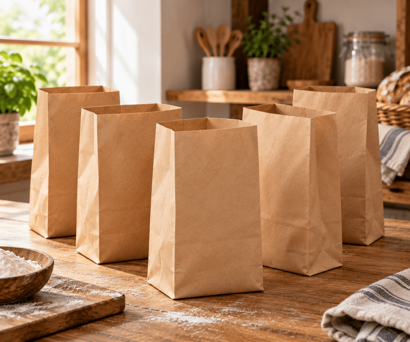 Sacs kraft 1 kg pour farine