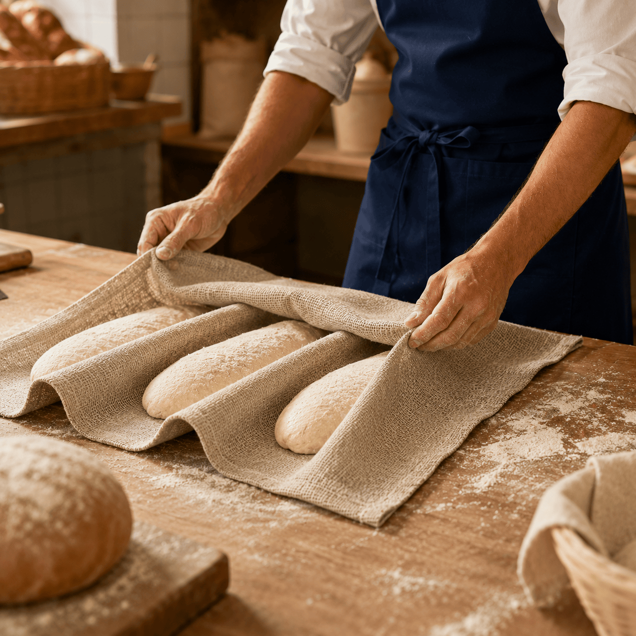 Toile de couche en lin boulangerie pour particuliers